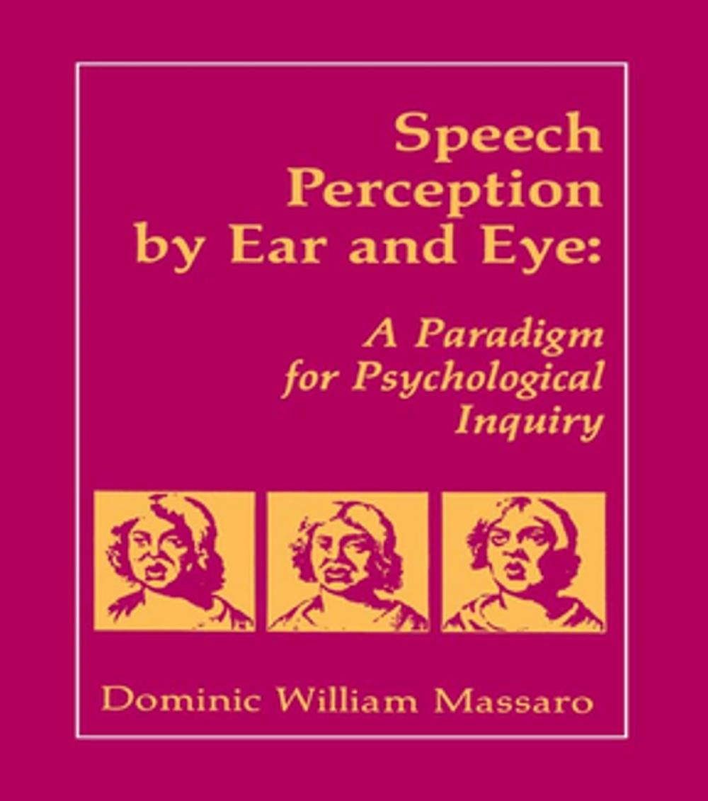 Big bigCover of Speech Perception By Ear and Eye