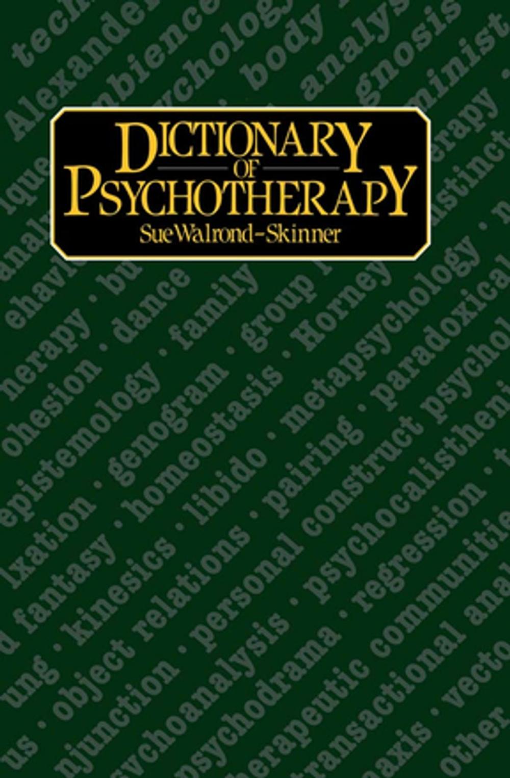 Big bigCover of Dictionary of Psychotherapy