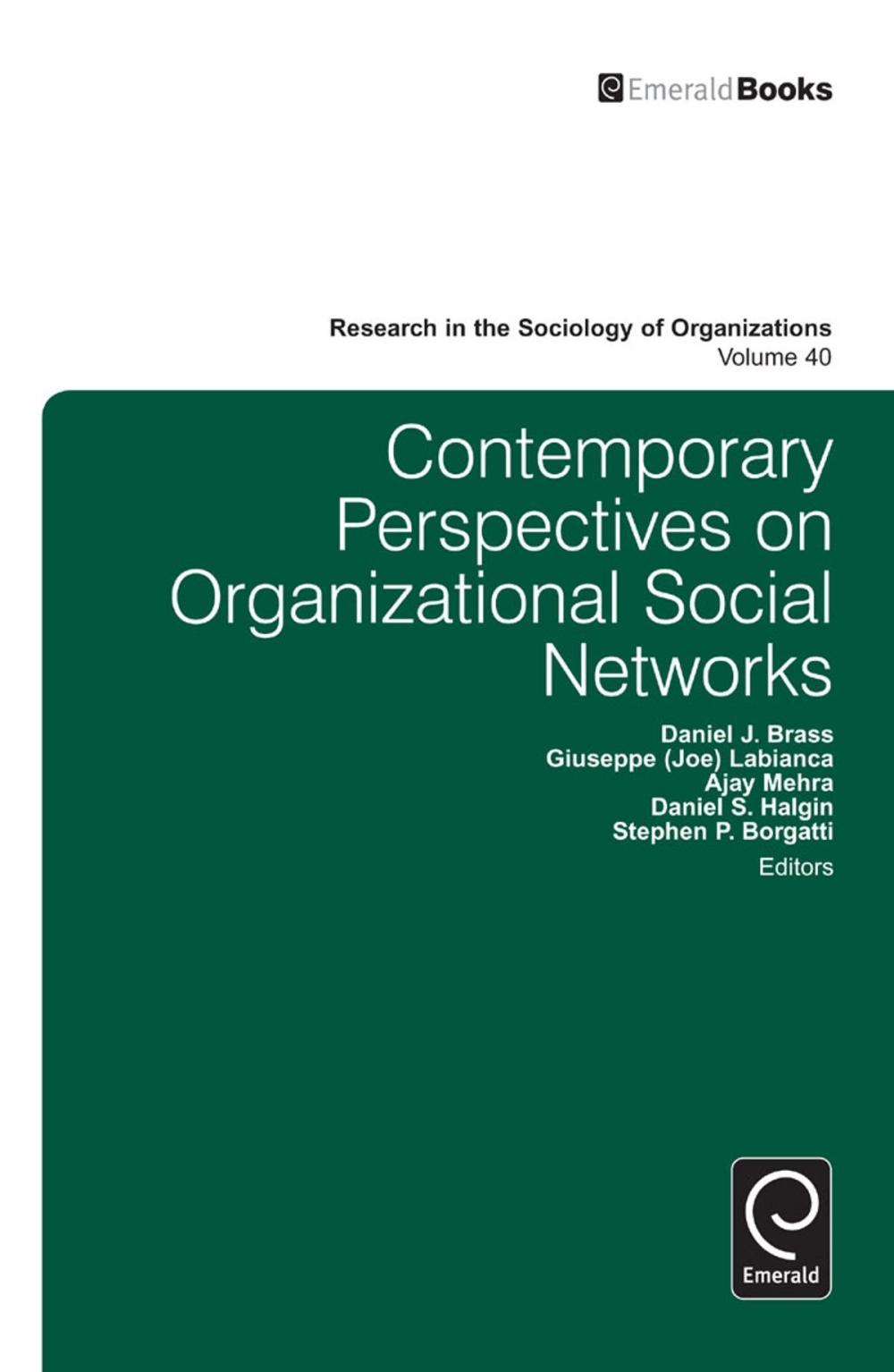 Big bigCover of Contemporary Perspectives on Organizational Social Networks