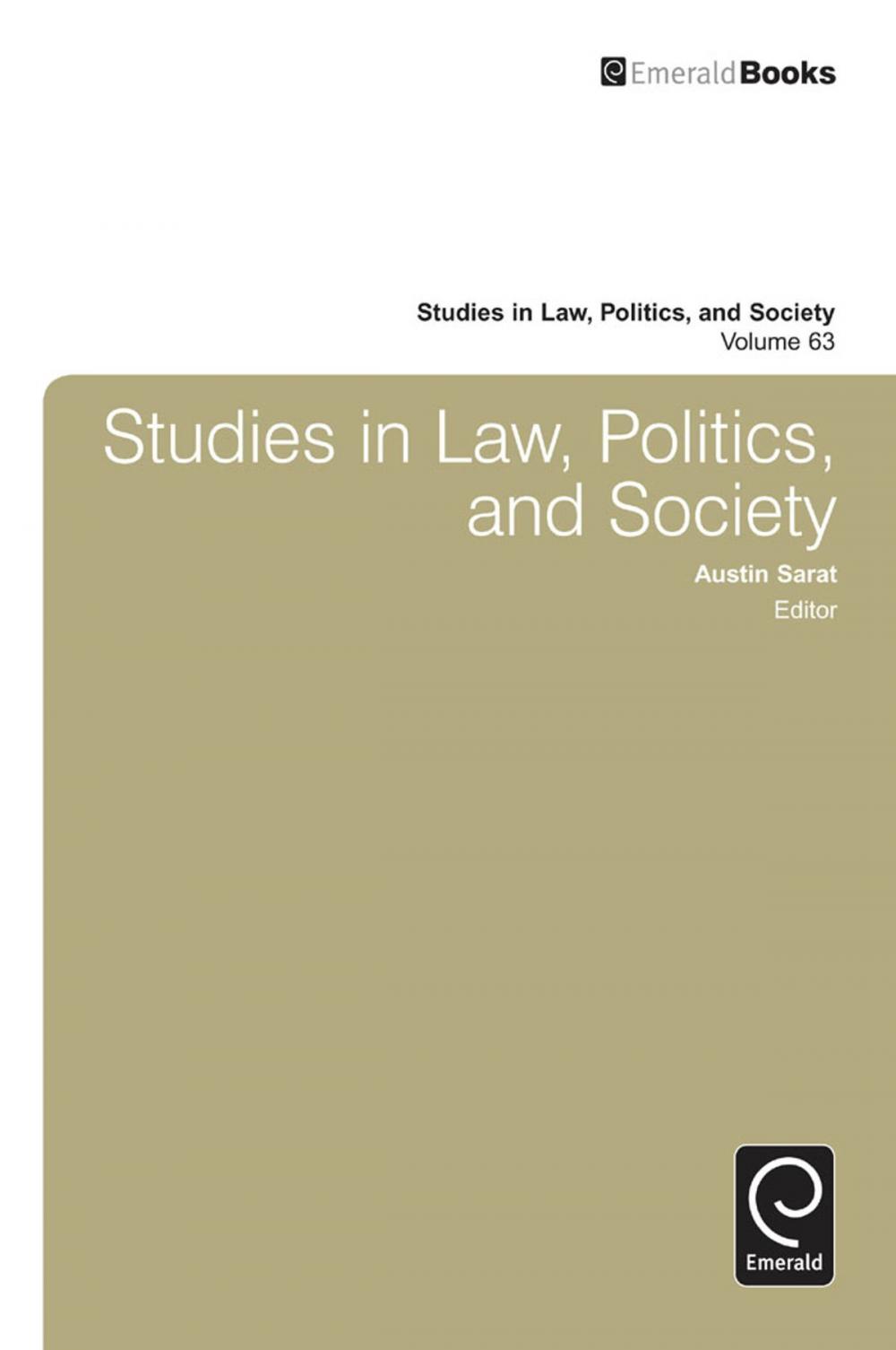 Big bigCover of Studies in Law, Politics and Society