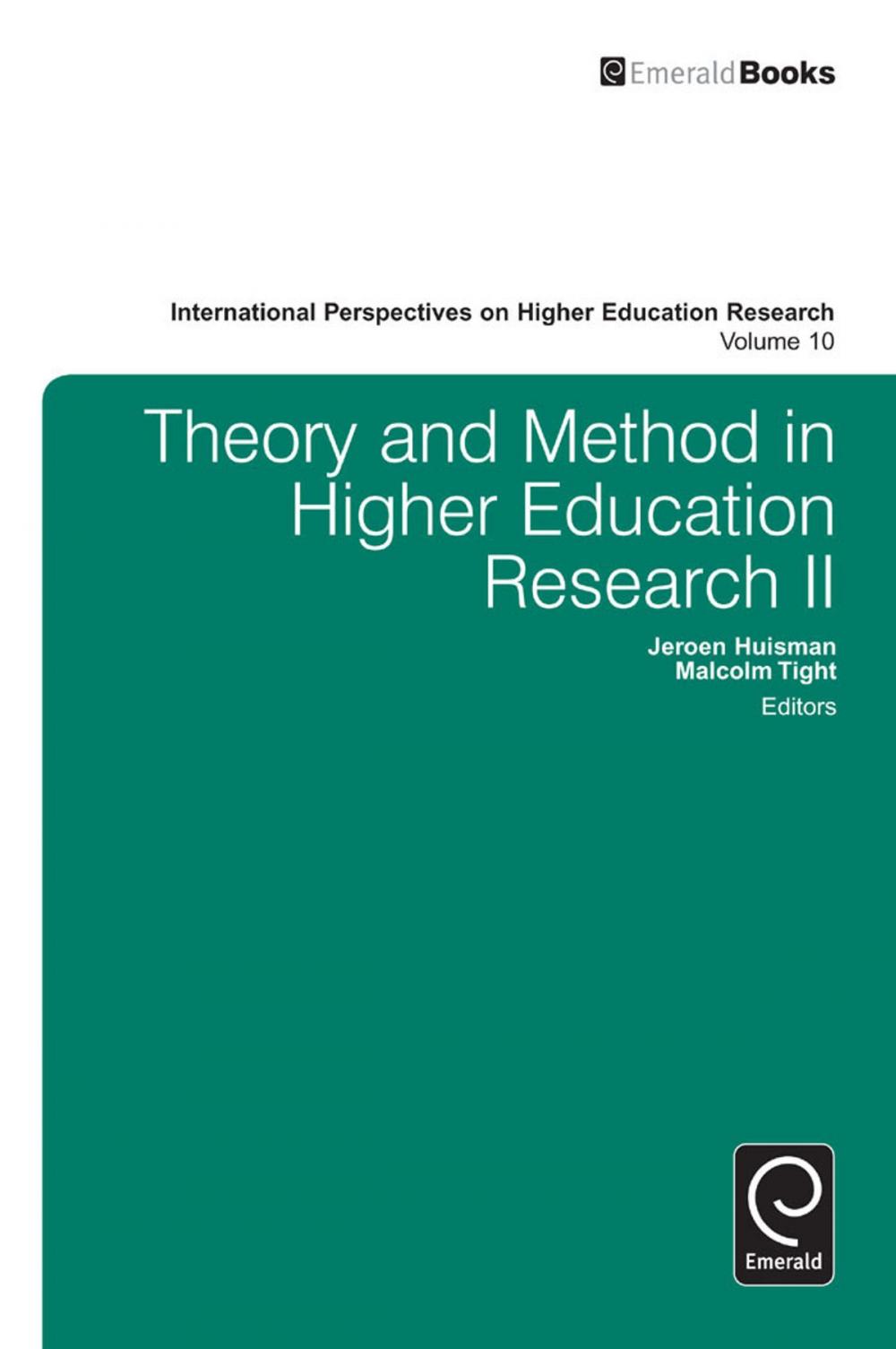Big bigCover of Theory and Method in Higher Education Research II
