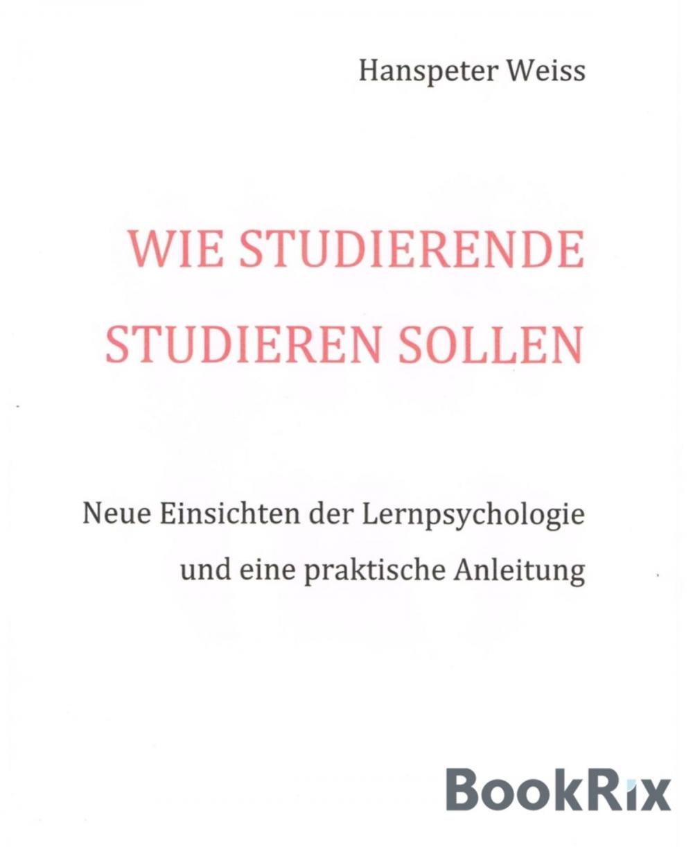 Big bigCover of Wie Studierende studieren sollen