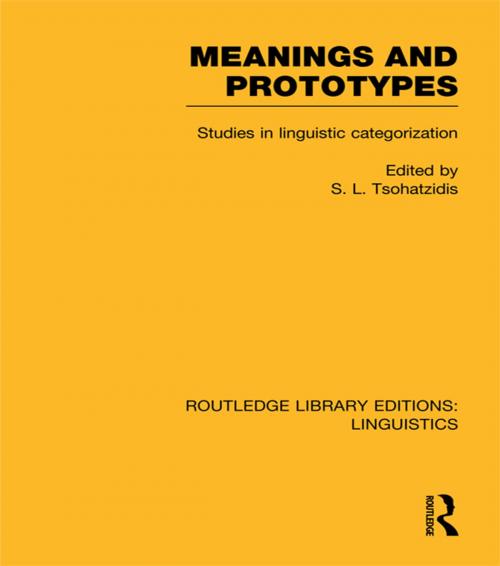 Cover of the book Meanings and Prototypes (RLE Linguistics B: Grammar) by , Taylor and Francis