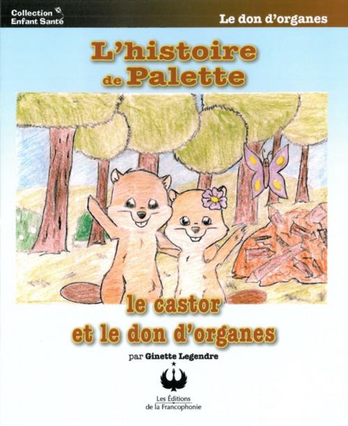 Cover of the book L'histoire de Palette, le castor et le don d'organes by Ginette Legendre, Editions des Merisiers