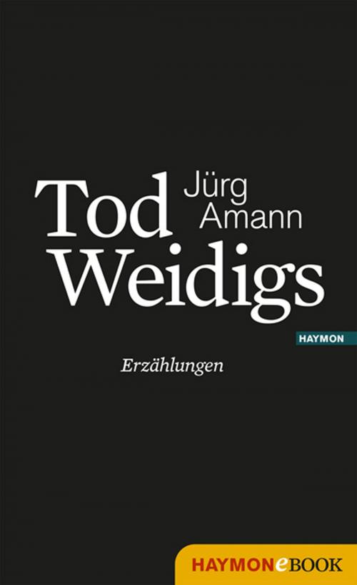 Cover of the book Tod Weidigs by Jürg Amann, Haymon Verlag