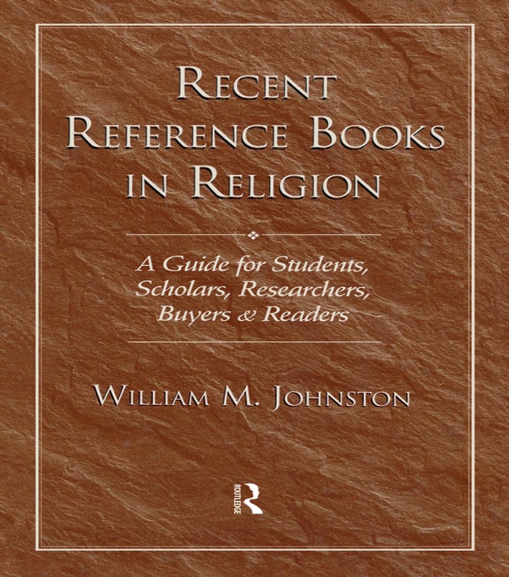 Big bigCover of Recent Reference Books in Religion