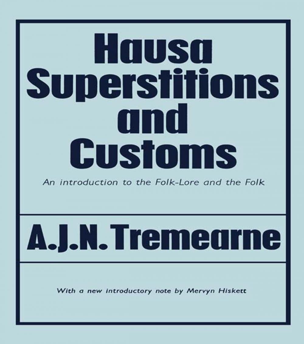 Big bigCover of Hausa Superstitions and Customs