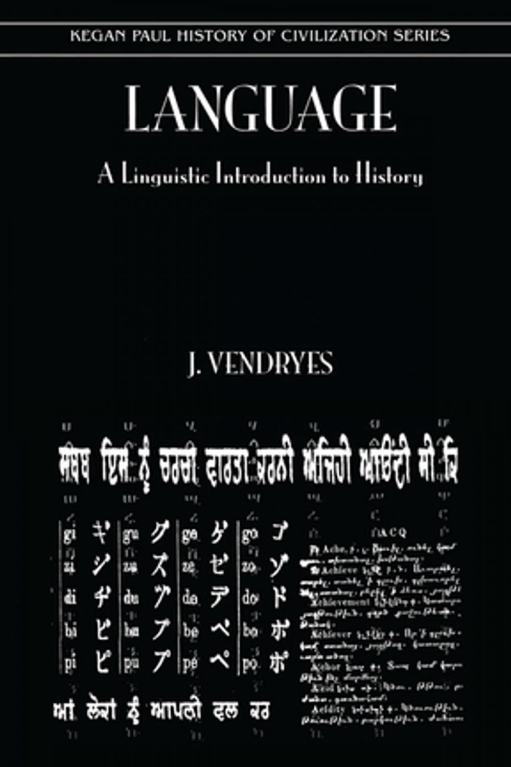 Big bigCover of Language And Linguistic Introduction To History