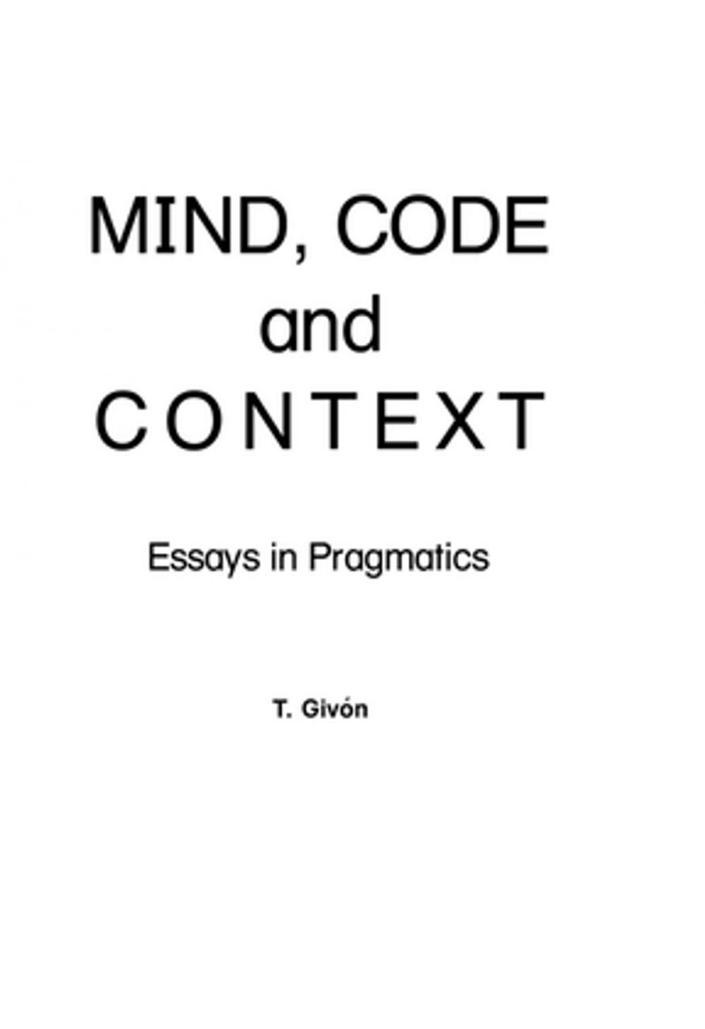 Big bigCover of Mind, Code and Context