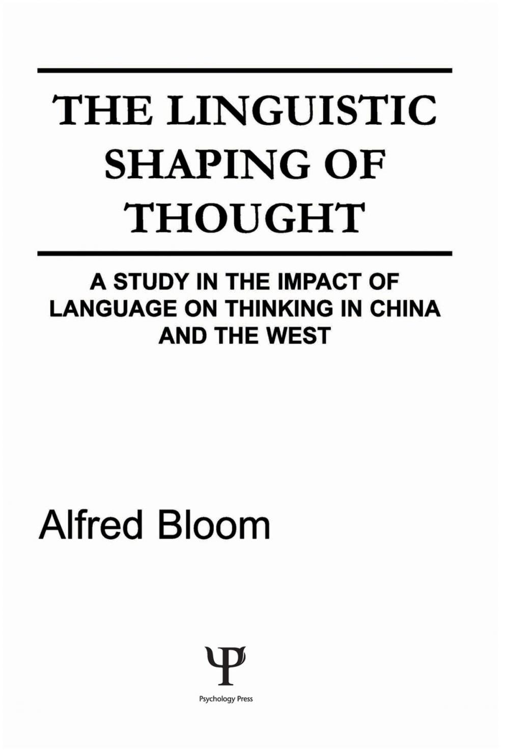 Big bigCover of The Linguistic Shaping of Thought