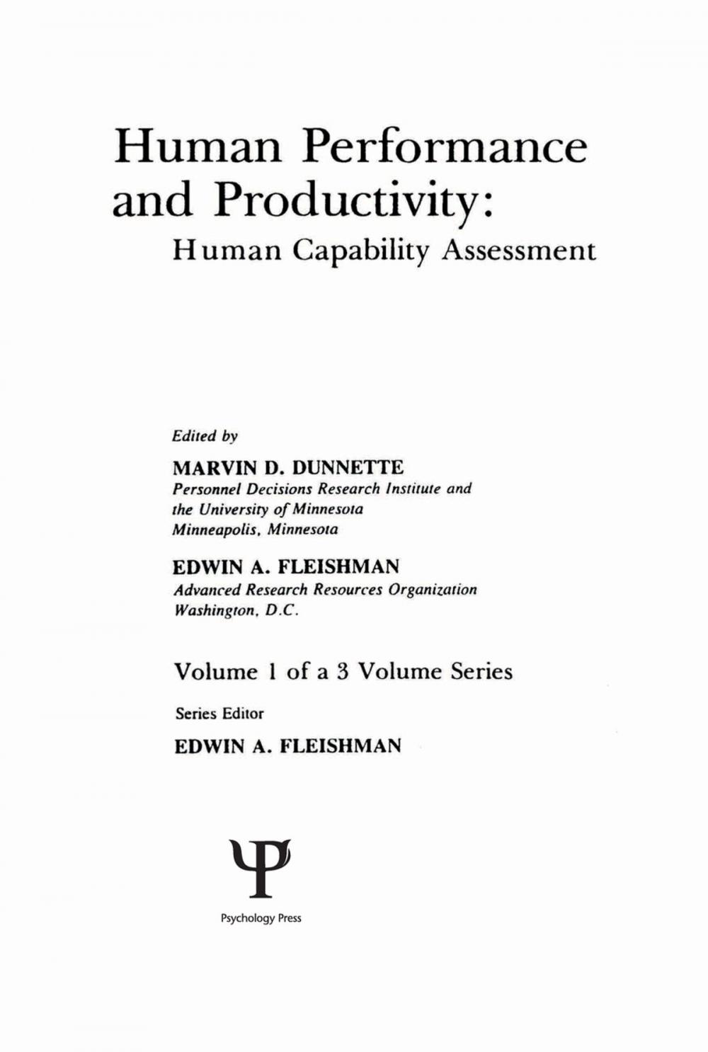 Big bigCover of Human Performance and Productivity