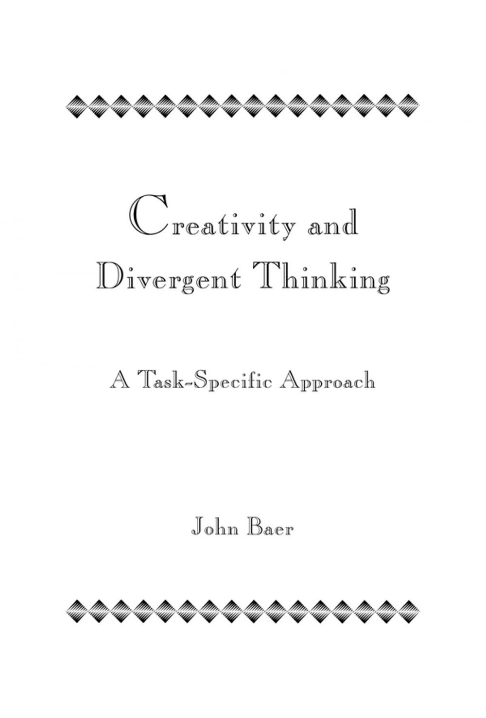 Big bigCover of Creativity and Divergent Thinking