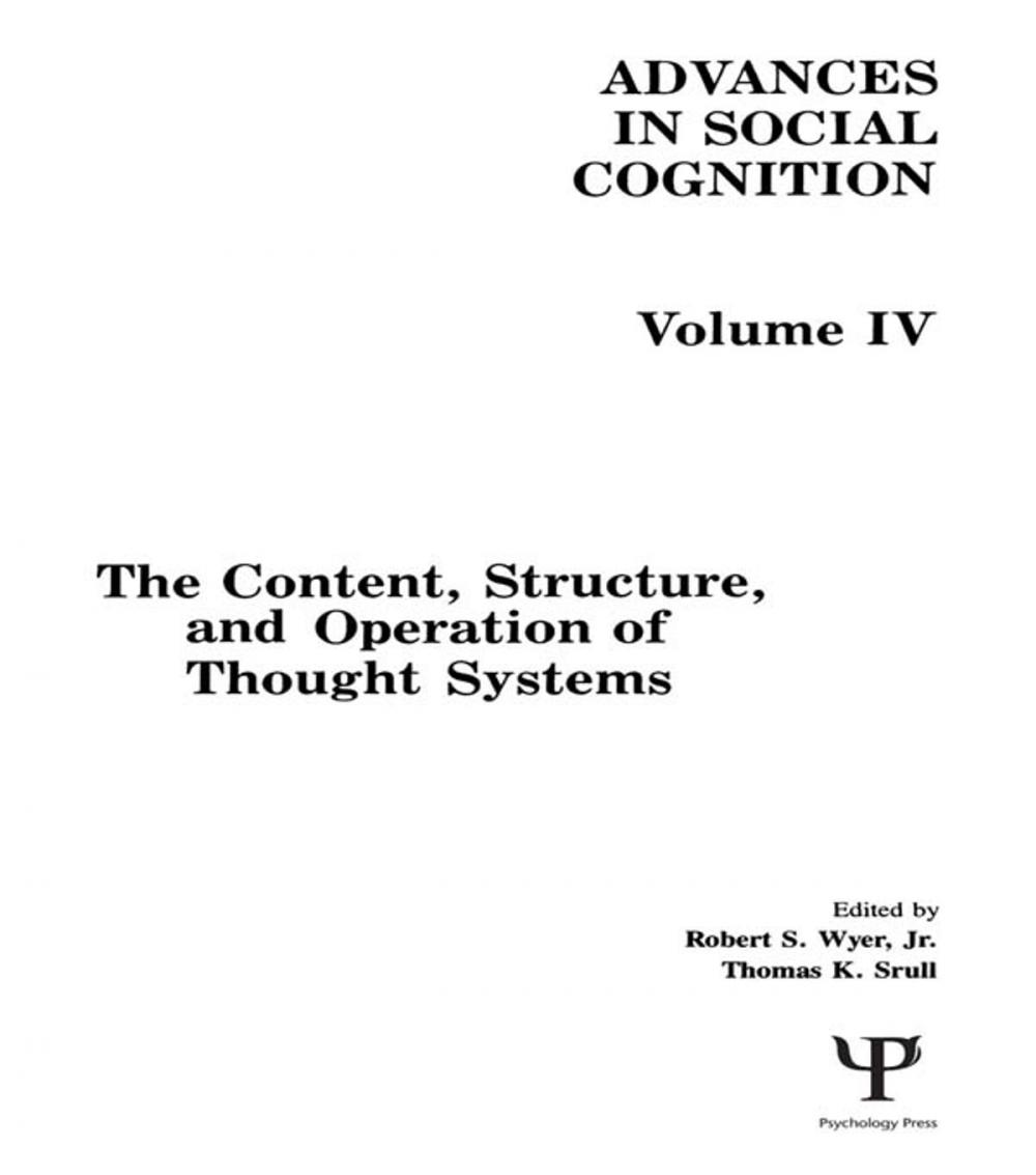 Big bigCover of The Content, Structure, and Operation of Thought Systems