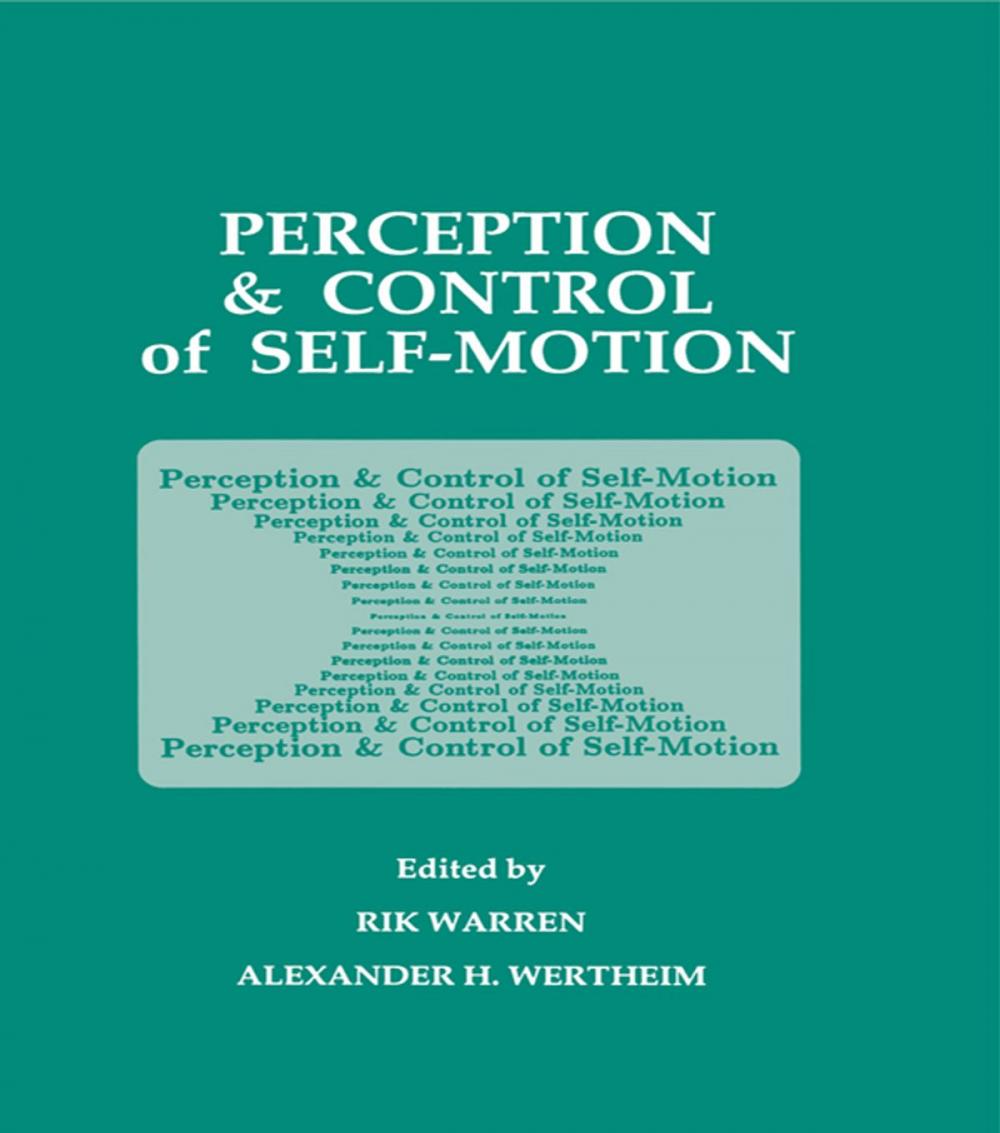 Big bigCover of Perception and Control of Self-motion