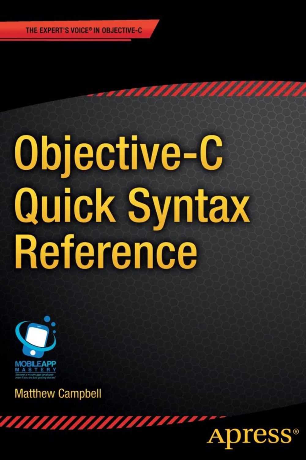 Big bigCover of Objective-C Quick Syntax Reference