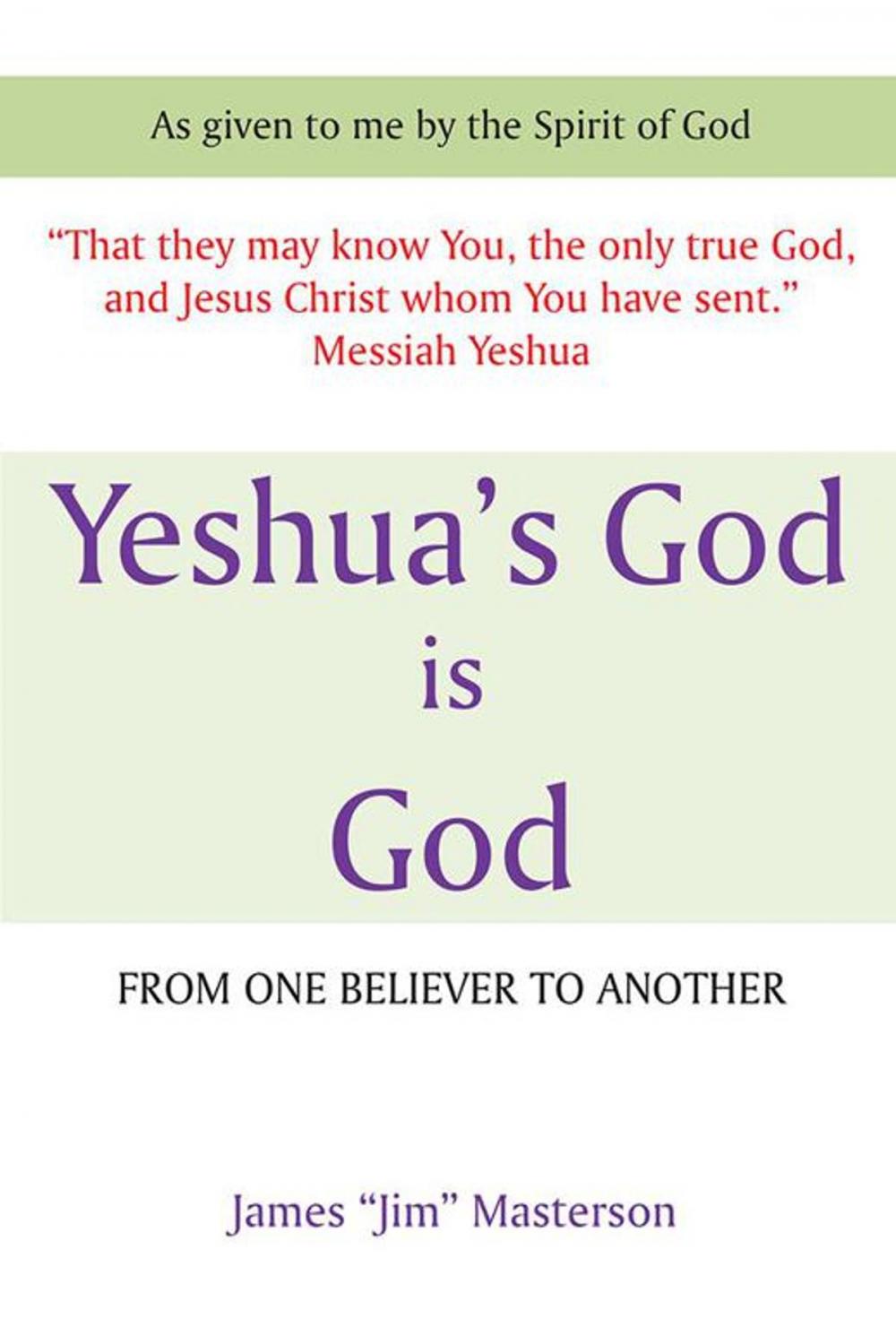 Big bigCover of Yeshua's God Is God