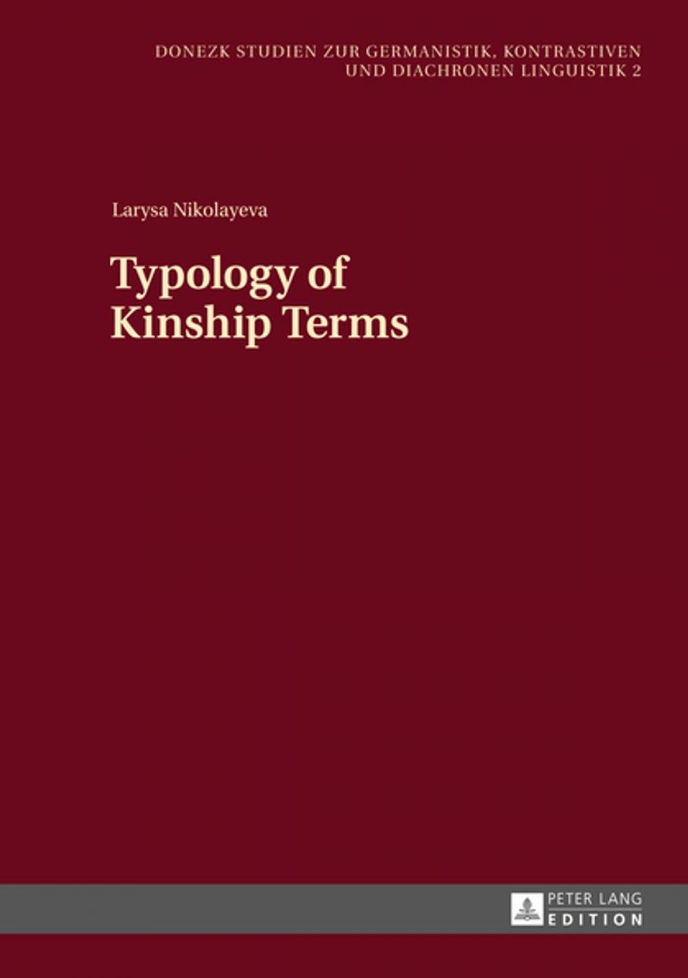 Big bigCover of Typology of Kinship Terms