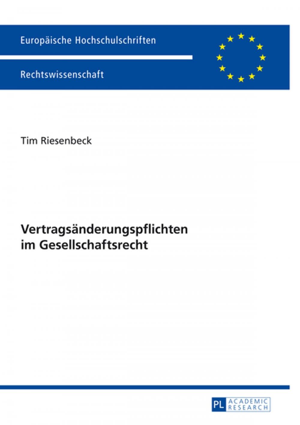 Big bigCover of Vertragsaenderungspflichten im Gesellschaftsrecht