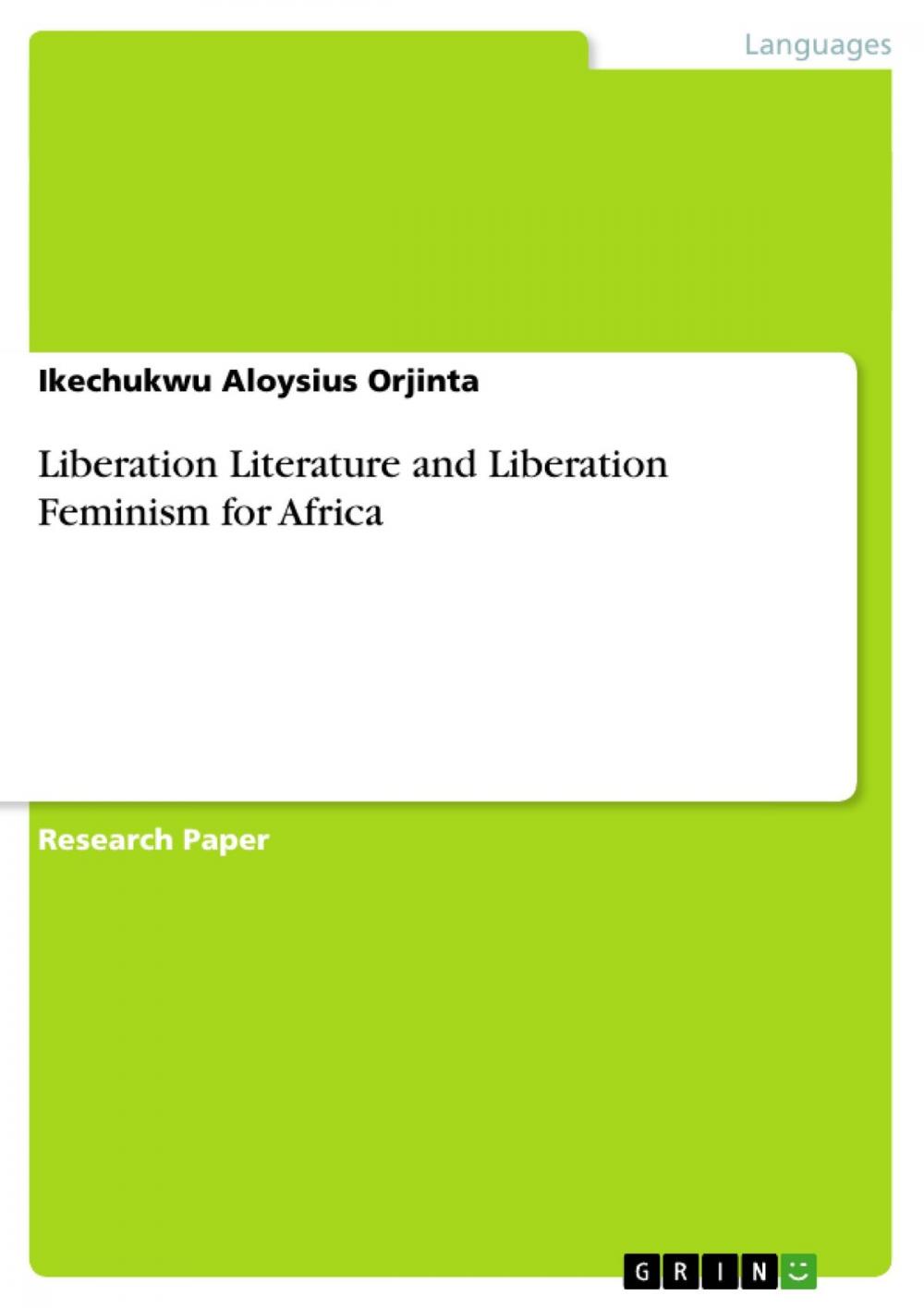 Big bigCover of Liberation Literature and Liberation Feminism for Africa