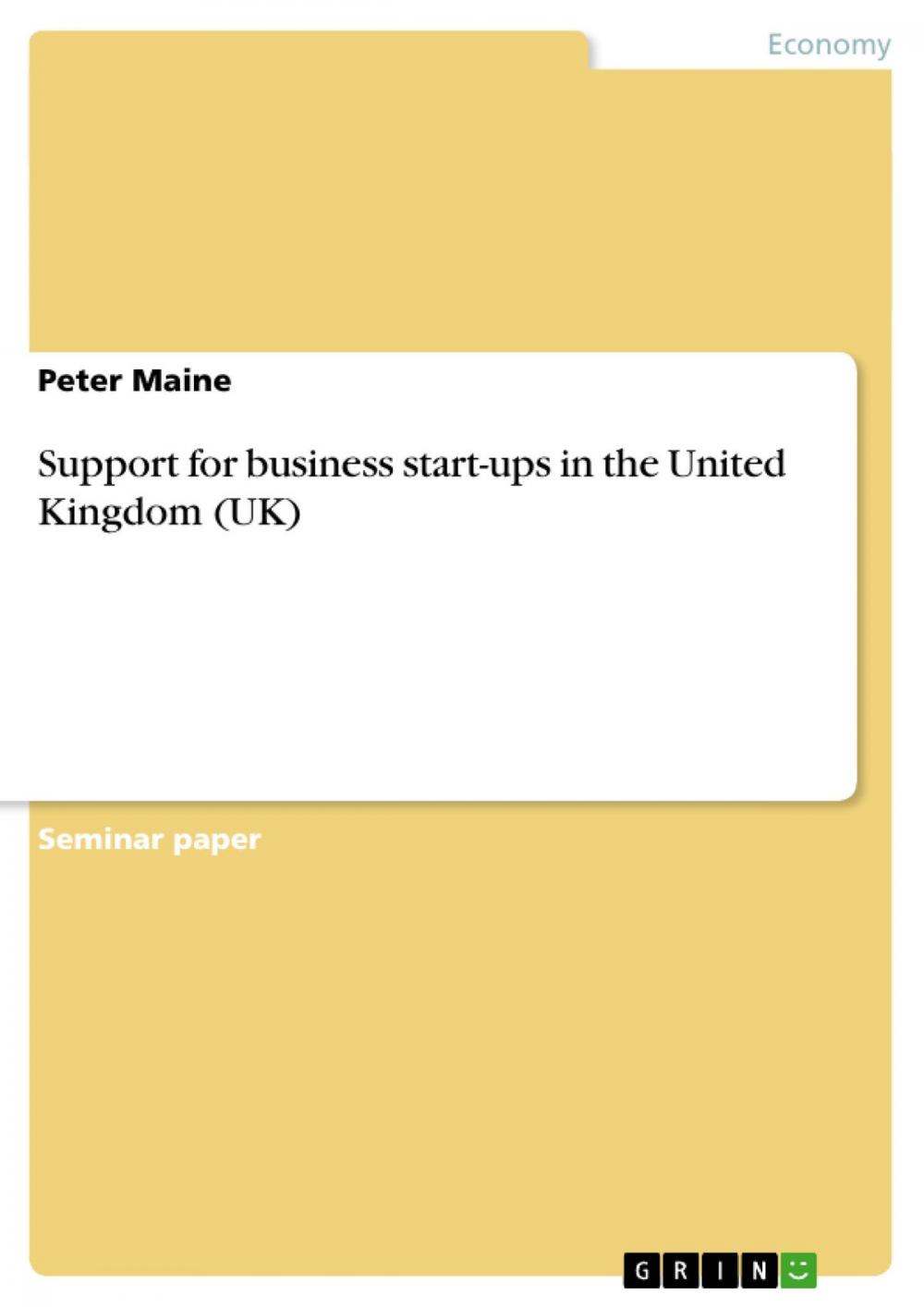 Big bigCover of Support for business start-ups in the United Kingdom (UK)