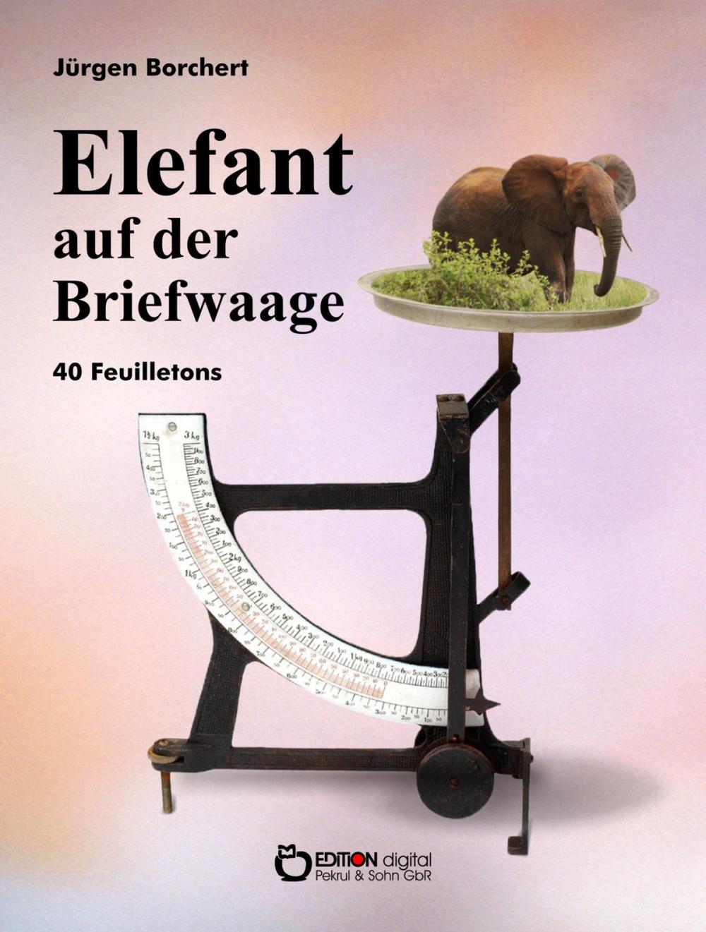 Big bigCover of Elefant auf der Briefwaage