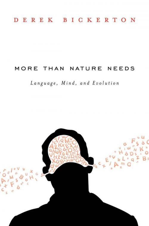 Cover of the book More than Nature Needs by Derek Bickerton, Harvard University Press