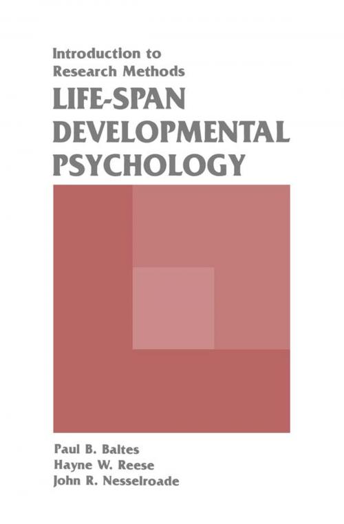 Cover of the book Life-span Developmental Psychology by Paul B. Baltes, Hayne W. Reese, John R. Nesselroade, Taylor and Francis