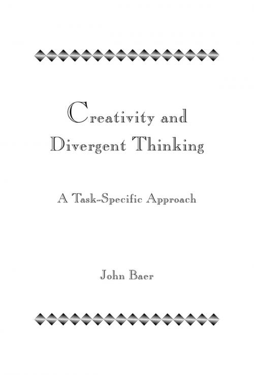 Cover of the book Creativity and Divergent Thinking by John Baer, Taylor and Francis