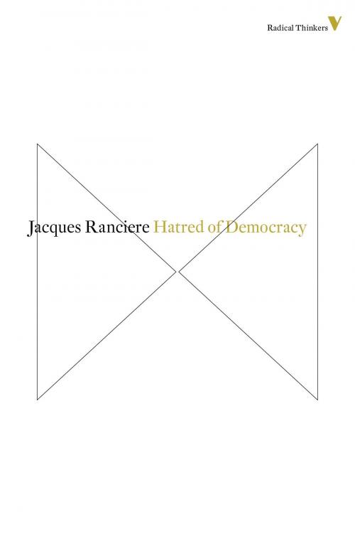 Cover of the book Hatred of Democracy by Jacques Ranciere, Verso Books