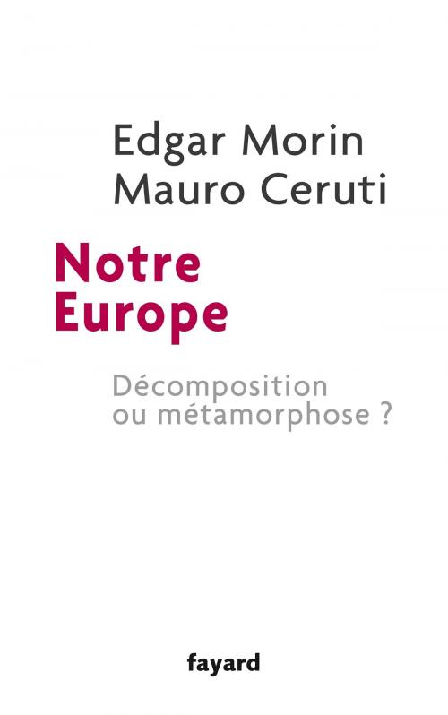 Cover of the book Notre Europe by Edgar Morin, Mauro Ceruti, Fayard