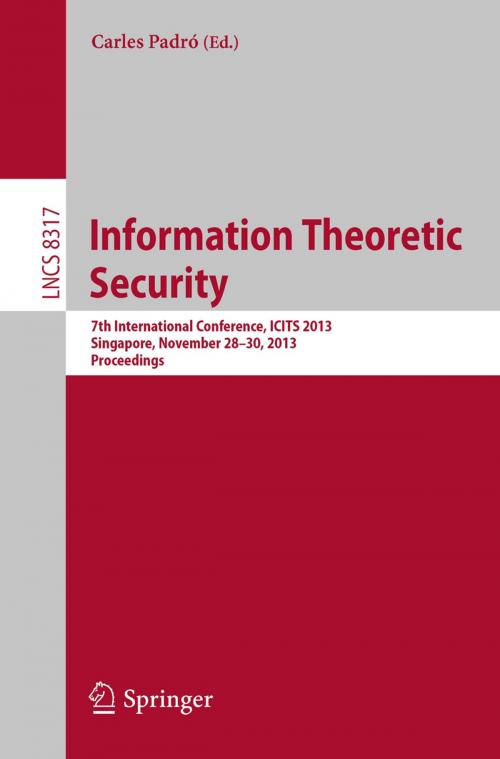 Cover of the book Information Theoretic Security by , Springer International Publishing