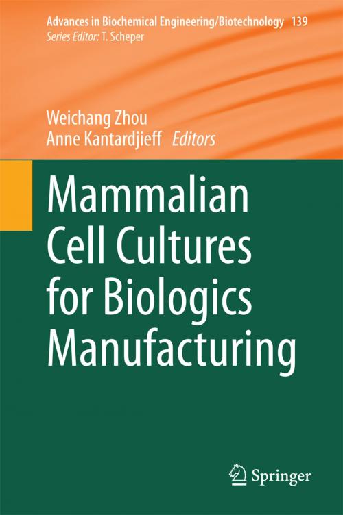 Cover of the book Mammalian Cell Cultures for Biologics Manufacturing by , Springer Berlin Heidelberg