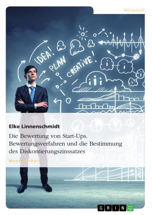 Cover of the book Die Bewertung von Start-Ups. Bewertungsverfahren und die Bestimmung des Diskontierungszinssatzes by Elke Linnenschmidt, GRIN Verlag