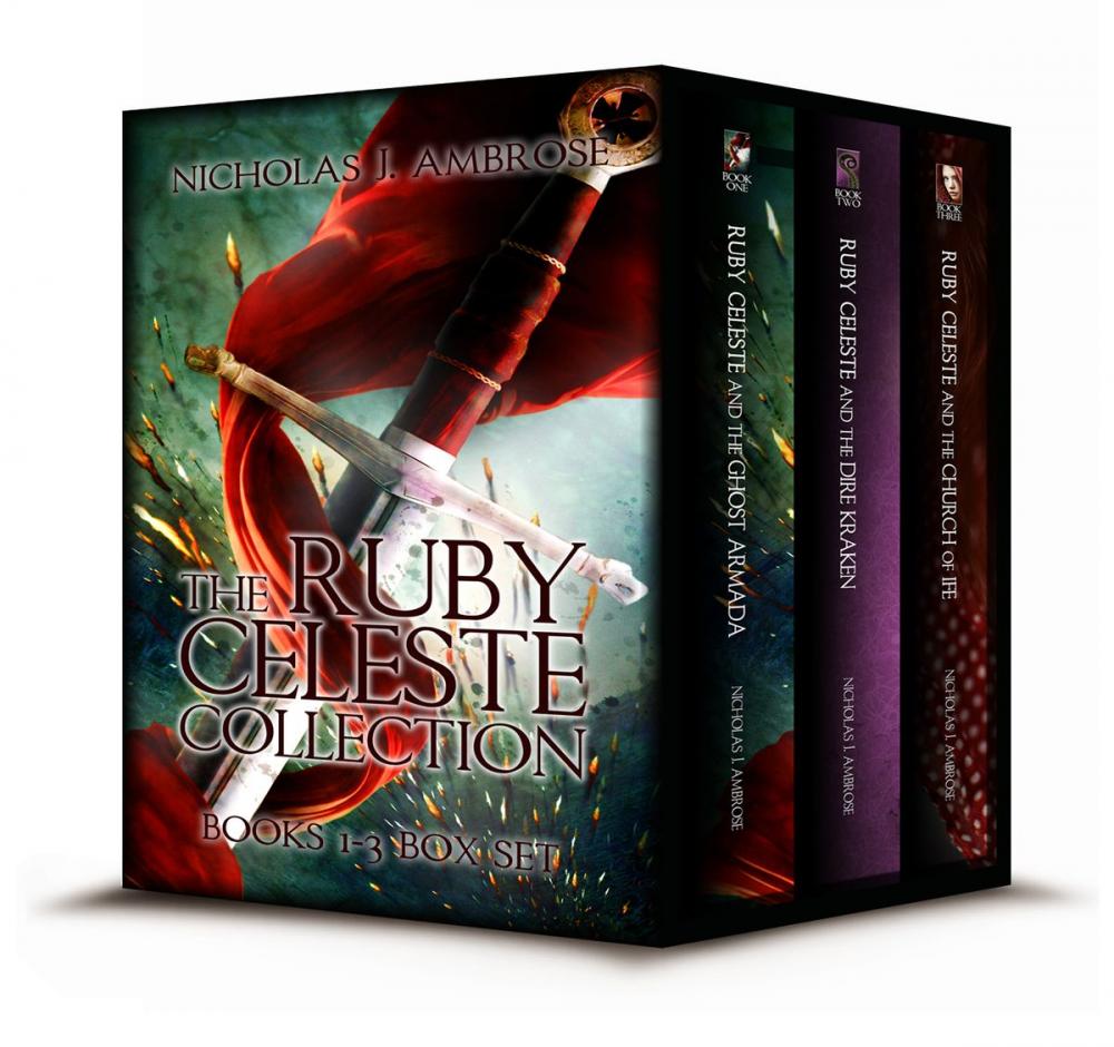 Big bigCover of The Ruby Celeste Series - Box Set, books 1-3: Ghost Armada, Dire Kraken, and Church of Ife