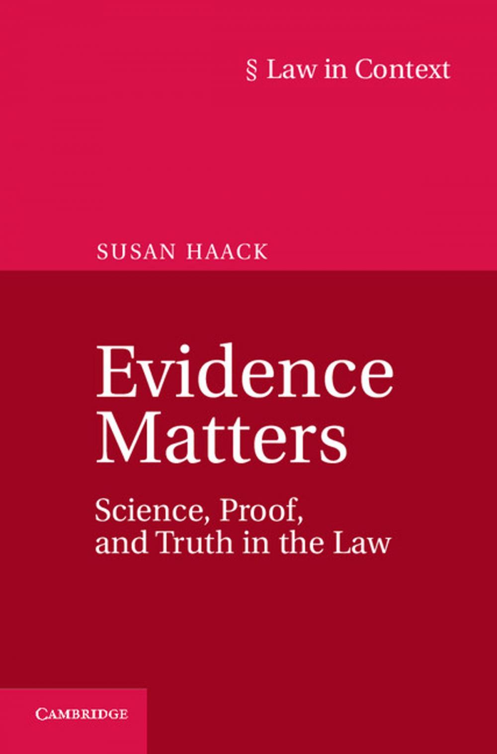 Big bigCover of Evidence Matters