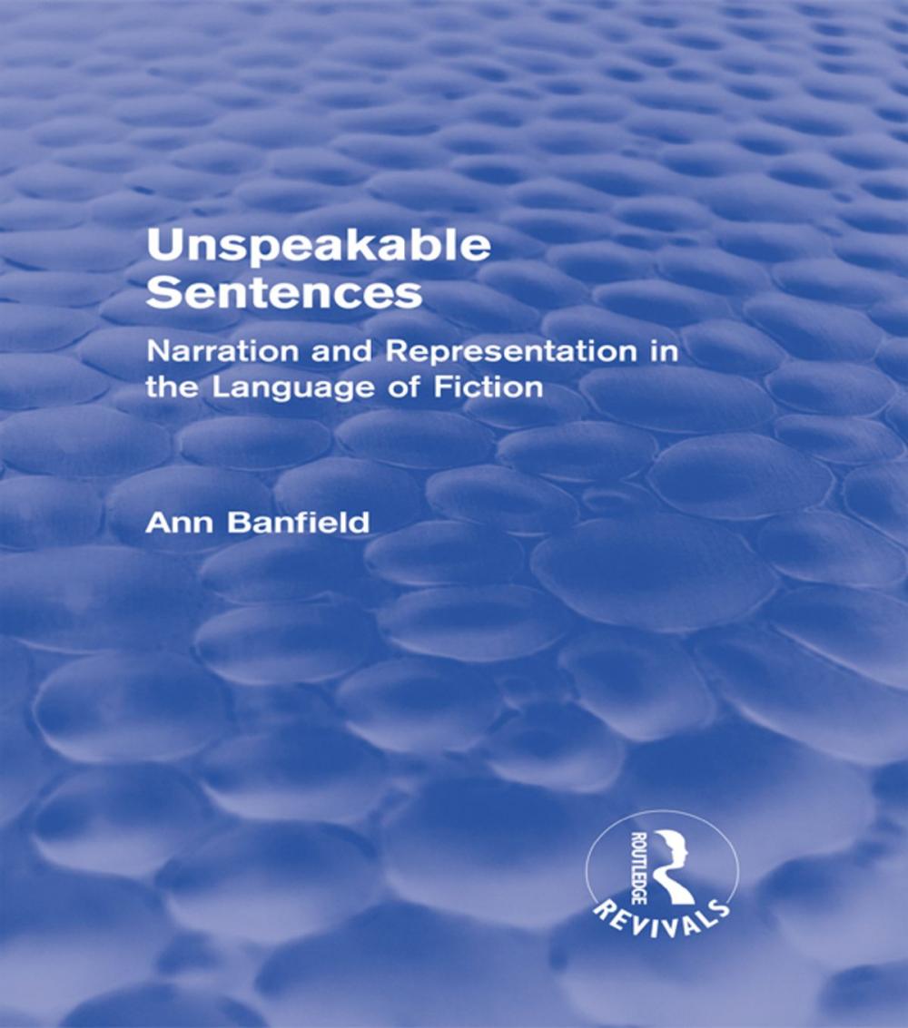 Big bigCover of Unspeakable Sentences (Routledge Revivals)