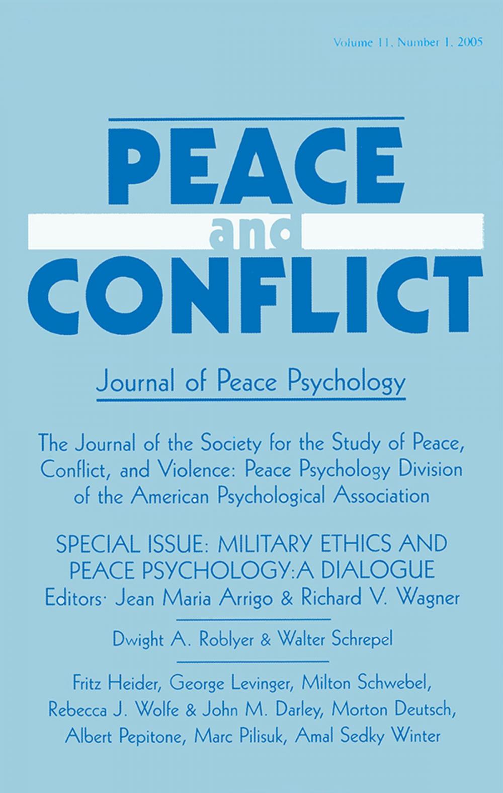 Big bigCover of Military Ethics and Peace Psychology