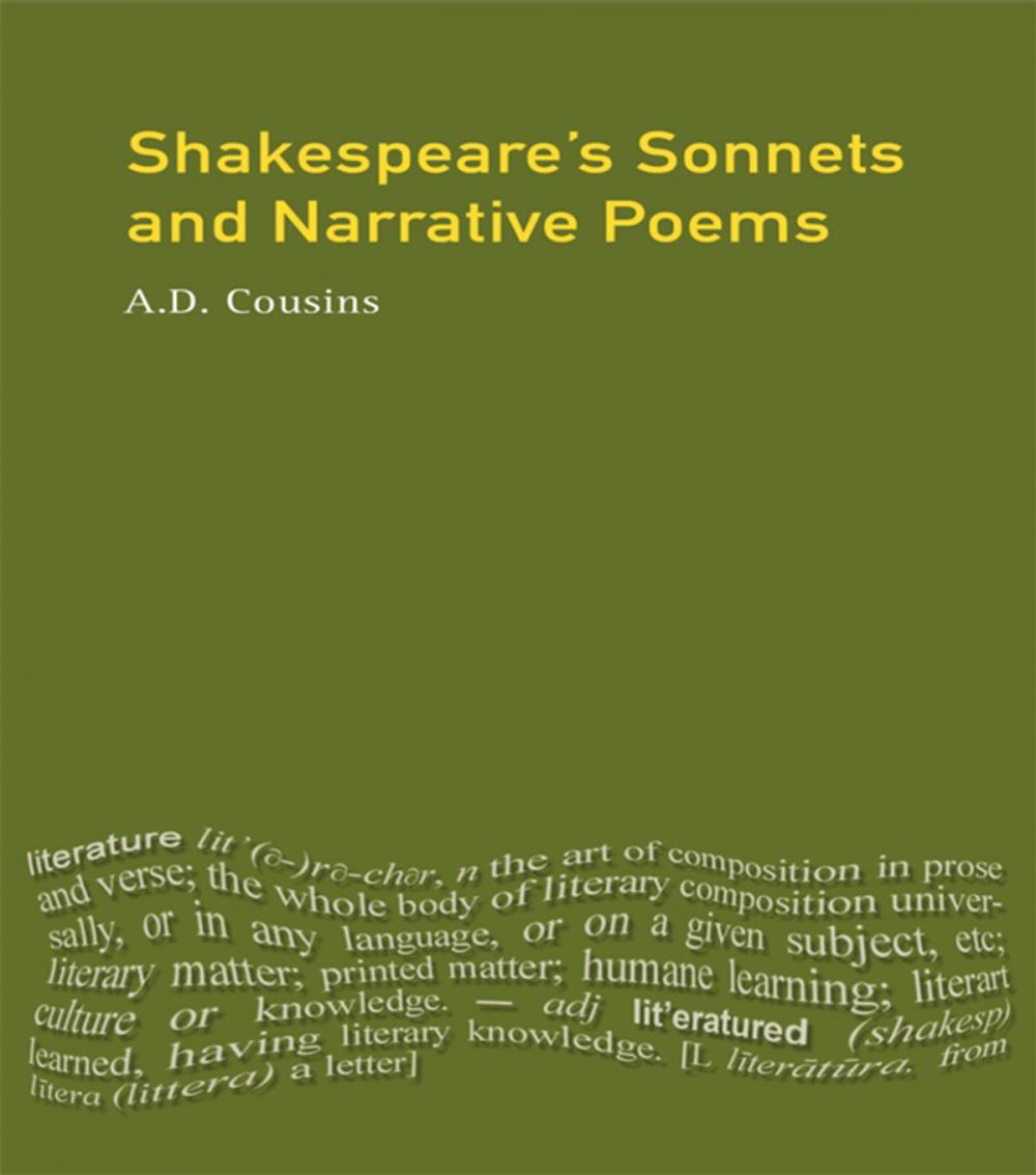 Big bigCover of Shakespeare's Sonnets and Narrative Poems