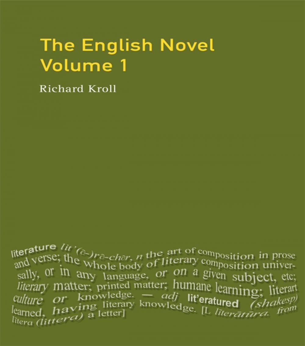 Big bigCover of English Novel, Vol I, The