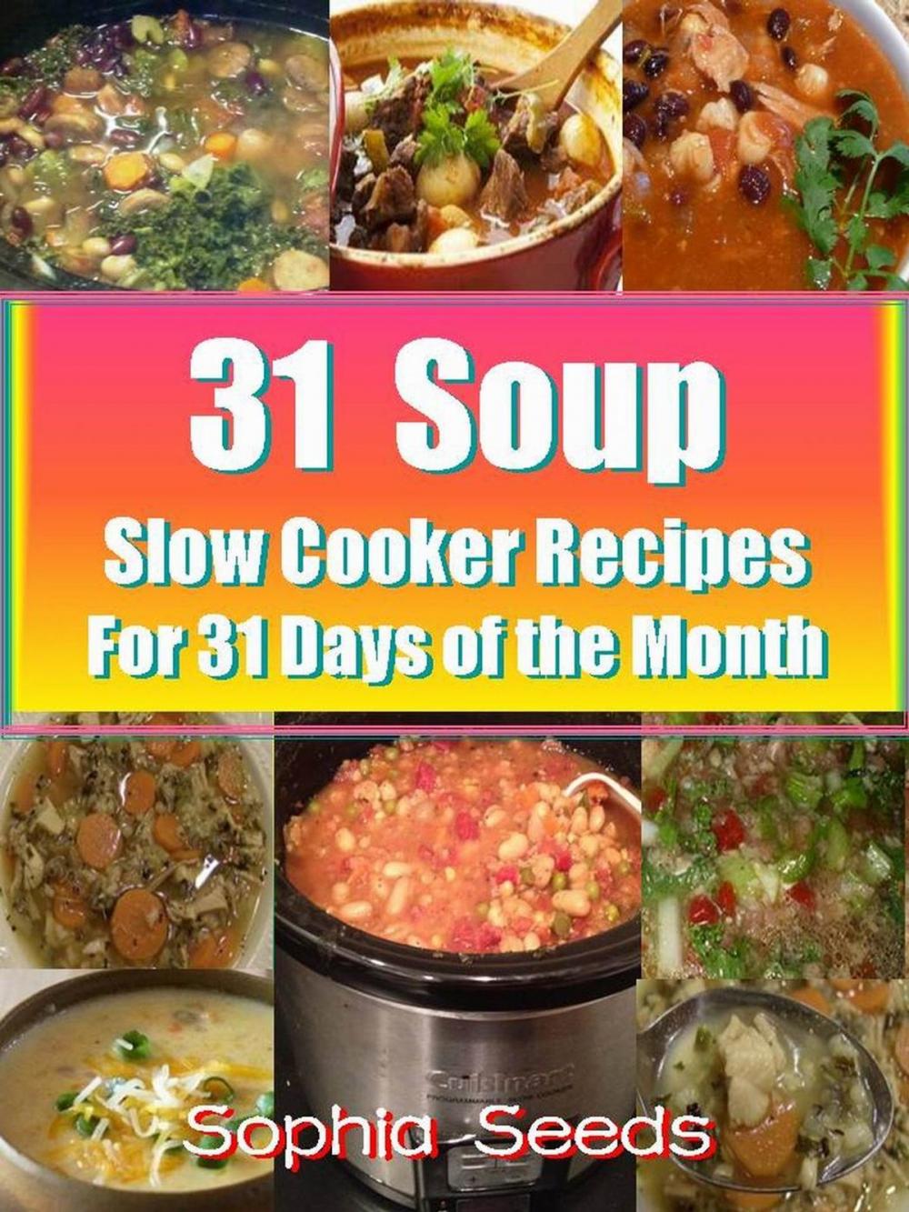 Big bigCover of 31 Soup Slow Cooker Recipes - For 31 Days of the Month