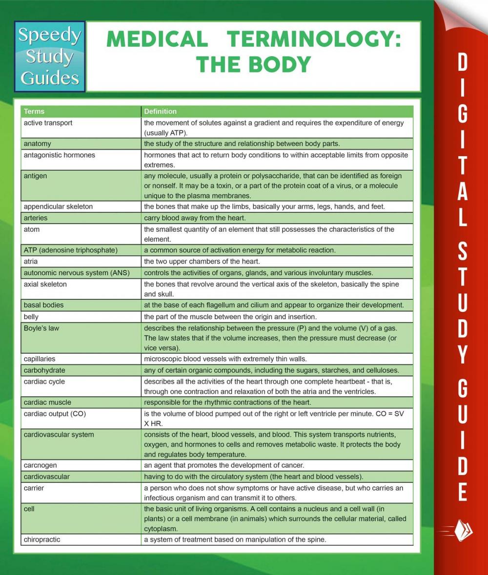 Big bigCover of Medical Terminology: The Body Speedy Study Guides