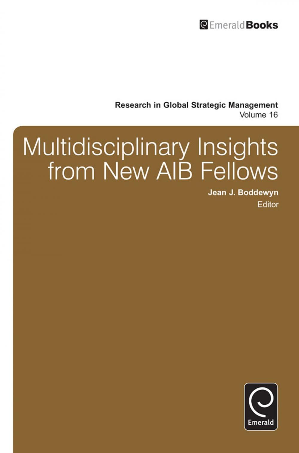 Big bigCover of Multidisciplinary Insights from New AIB Fellows