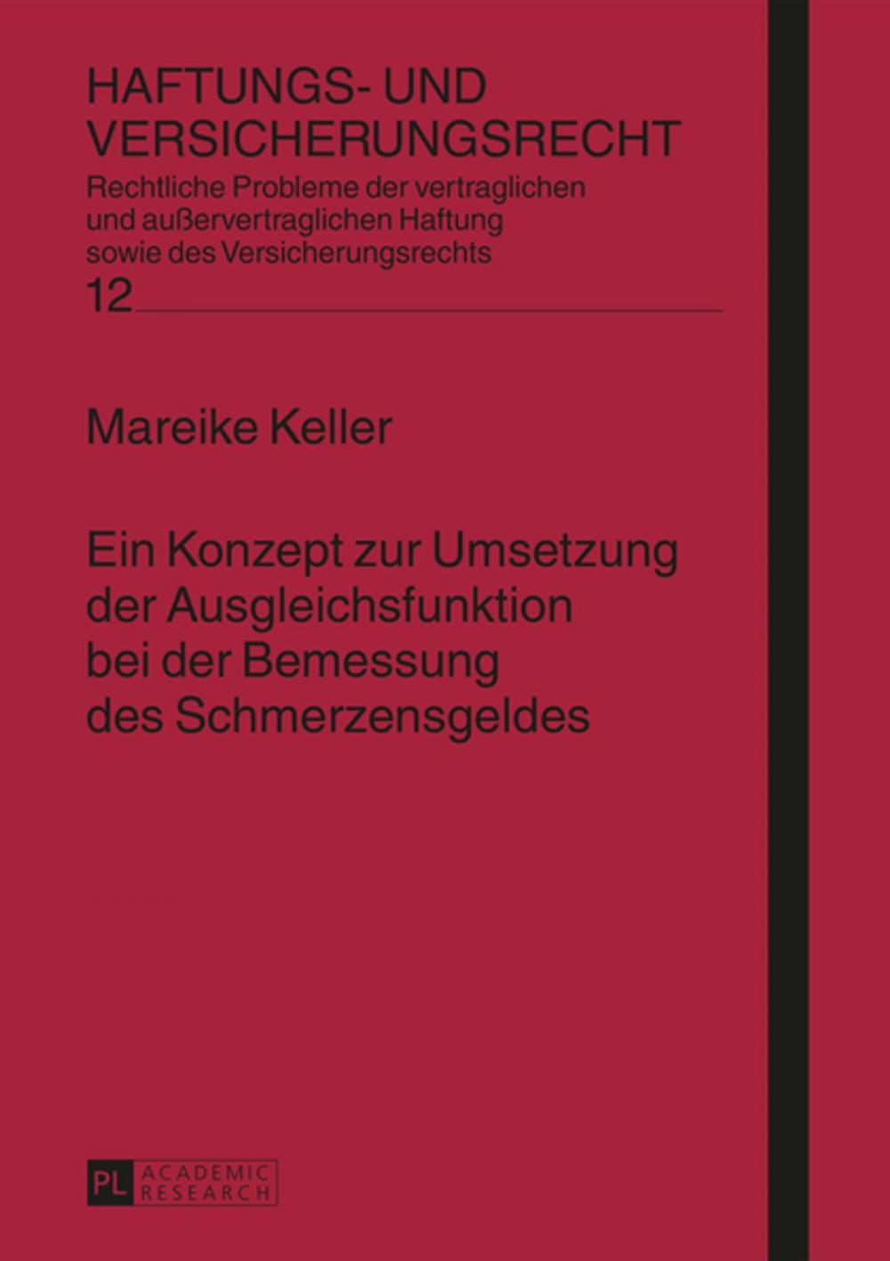 Big bigCover of Ein Konzept zur Umsetzung der Ausgleichsfunktion bei der Bemessung des Schmerzensgeldes