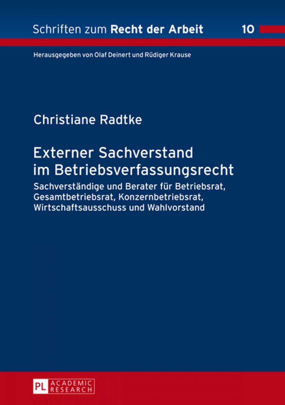 Big bigCover of Externer Sachverstand im Betriebsverfassungsrecht