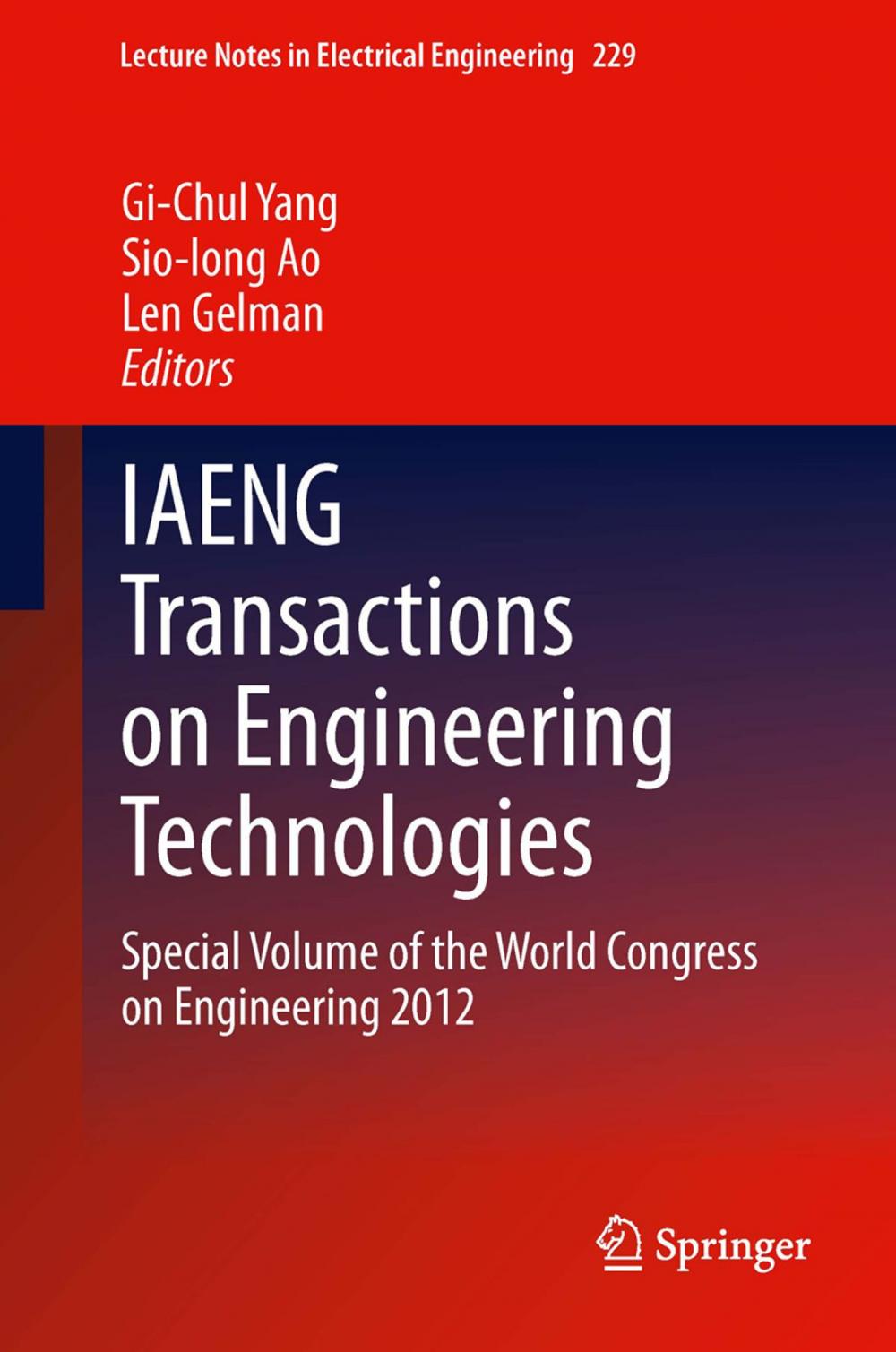 Big bigCover of IAENG Transactions on Engineering Technologies