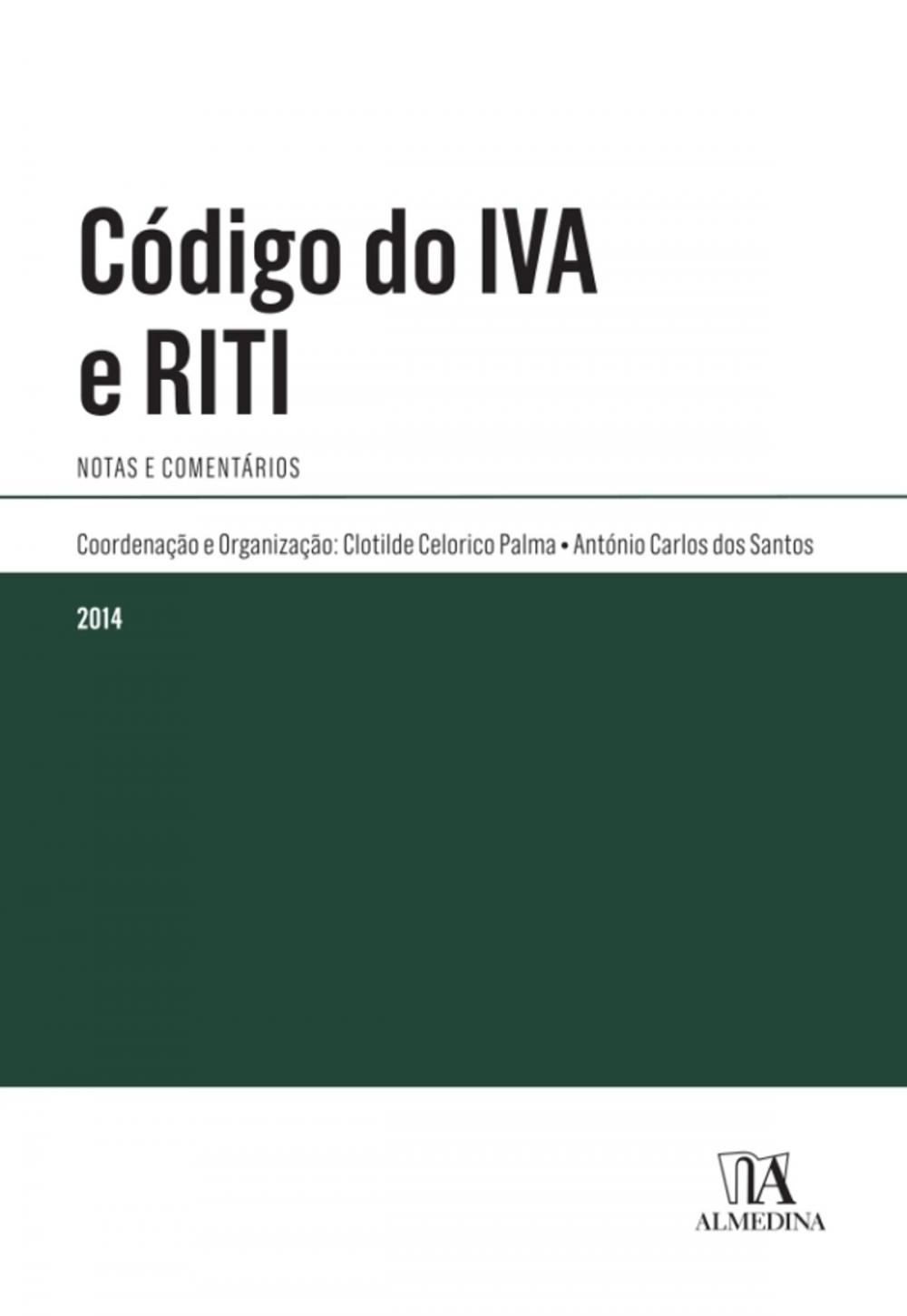 Big bigCover of Código do IVA e RITI - Notas e Comentários