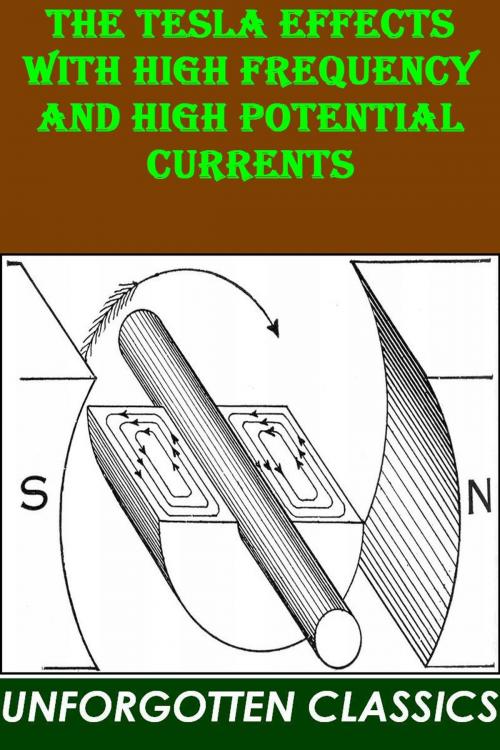 Cover of the book THE TESLA EFFECTS WITH HIGH FREQUENCY AND HIGH POTENTIAL CURRENTS by Nikola Tesla, Liongate Press