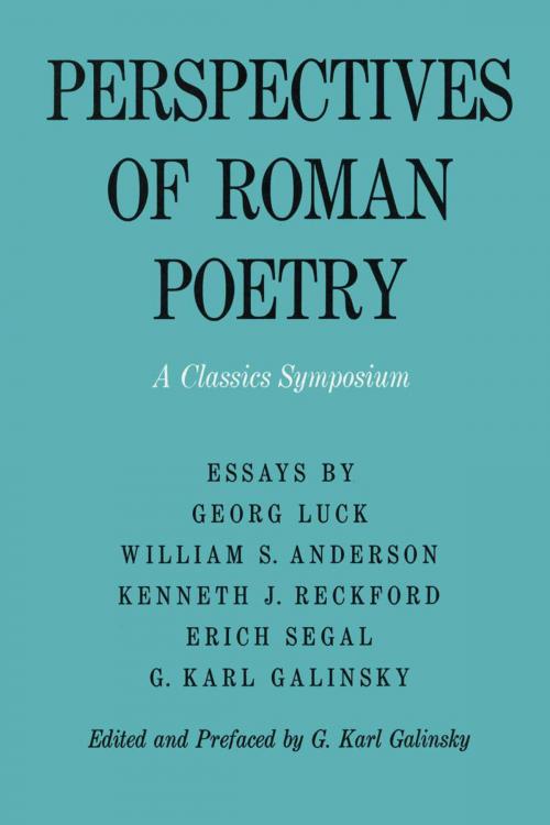 Cover of the book Perspectives of Roman Poetry by , University of Texas Press