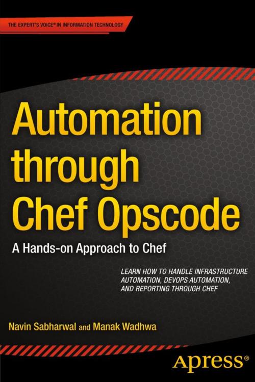 Cover of the book Automation through Chef Opscode by Navin  Sabharwal, Manak  Wadhwa, Apress