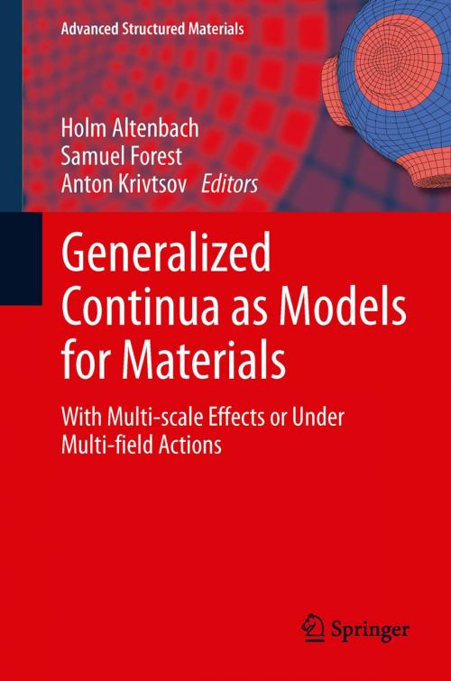 Cover of the book Generalized Continua as Models for Materials by , Springer Berlin Heidelberg